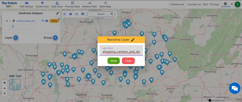 Isochrone Analysis: Mapping Travel Times: rename the layer