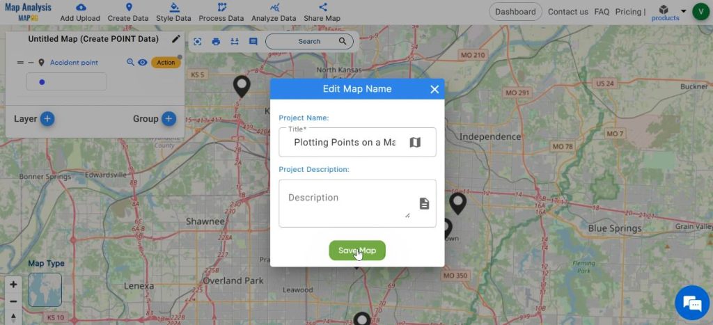 Save the map for plotting points on map