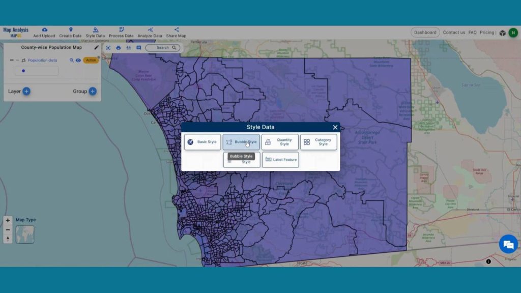 Easy Population Analysis: Using Thematic Maps for Area-Wise Insights