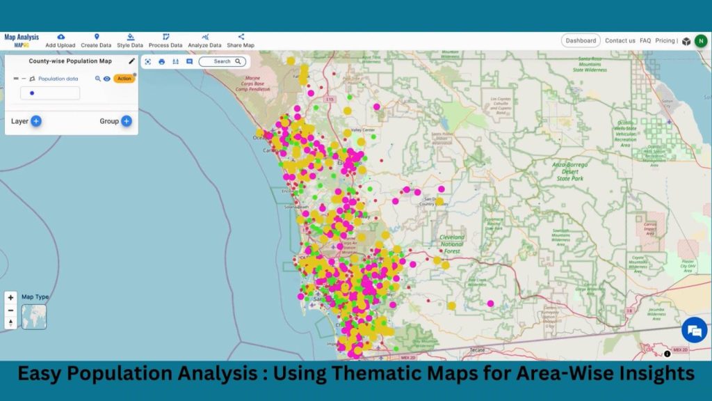 Easy Population Analysis: Using Thematic Maps for Area-Wise Insights