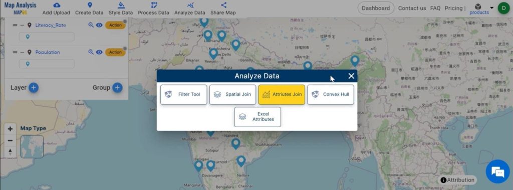 Integrating Population and Literacy Data Through Attribute Join