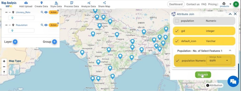 Integrating Population and Literacy Data Through Attribute Join