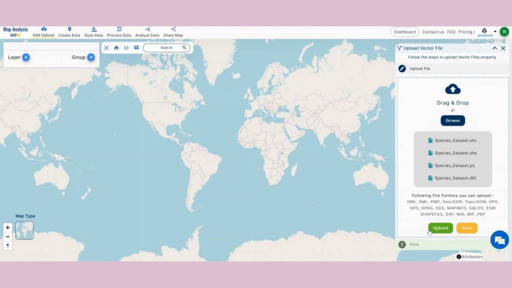 Coverage Area Using Convex Hull for Every Species