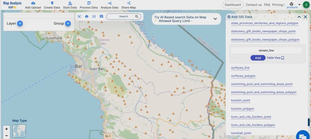 Add stream line data