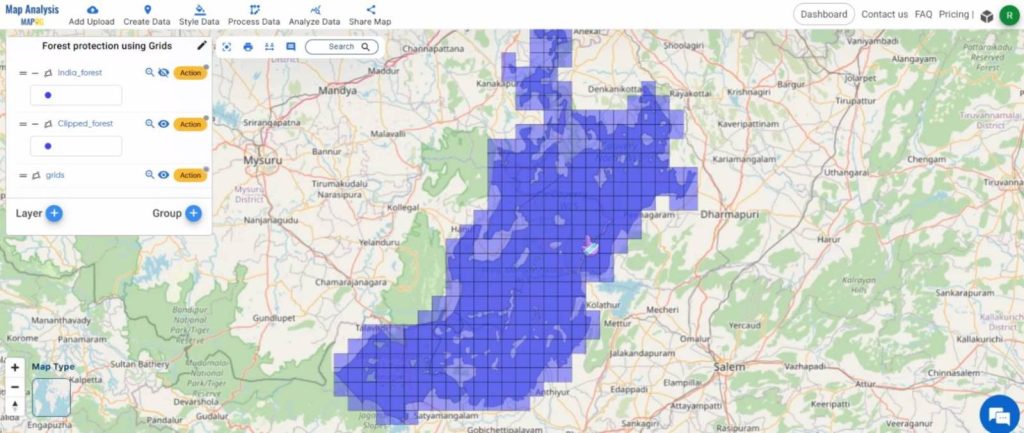 Create a Map to Enhance Forest Management using Grids