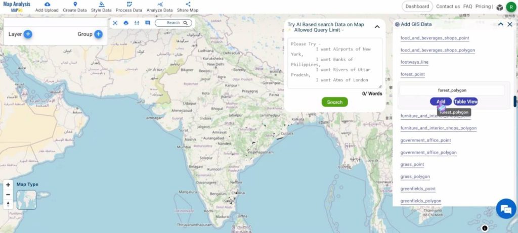 Create a Map to Enhance Forest Management using Grids