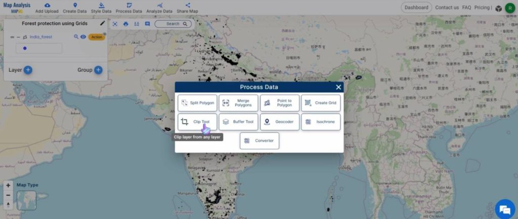 Create a Map to Enhance Forest Management using Grids