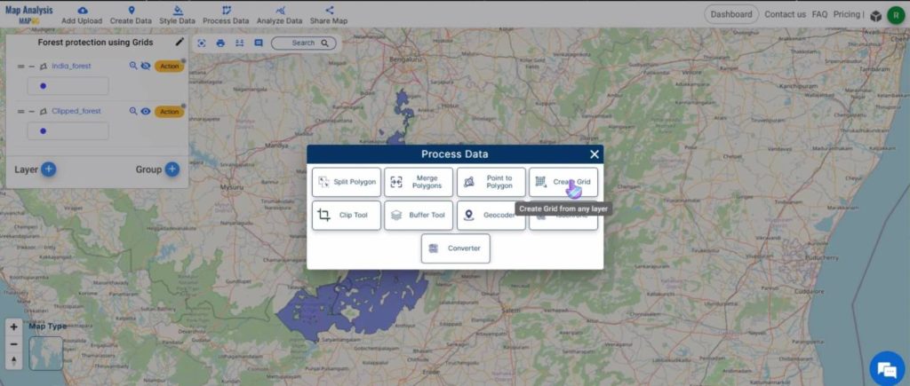 Create a Map to Enhance Forest Management using Grids