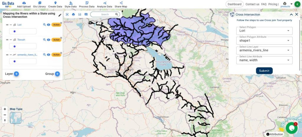 Mapping Rivers : Cross Intersection