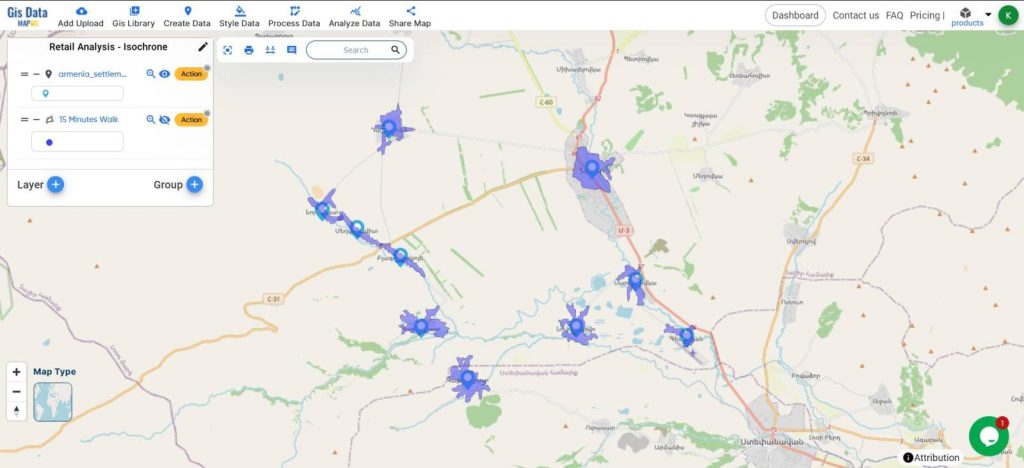 Retail Shop Analysis - Isochrones