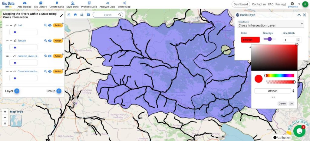 Mapping Rivers : Cross Intersection