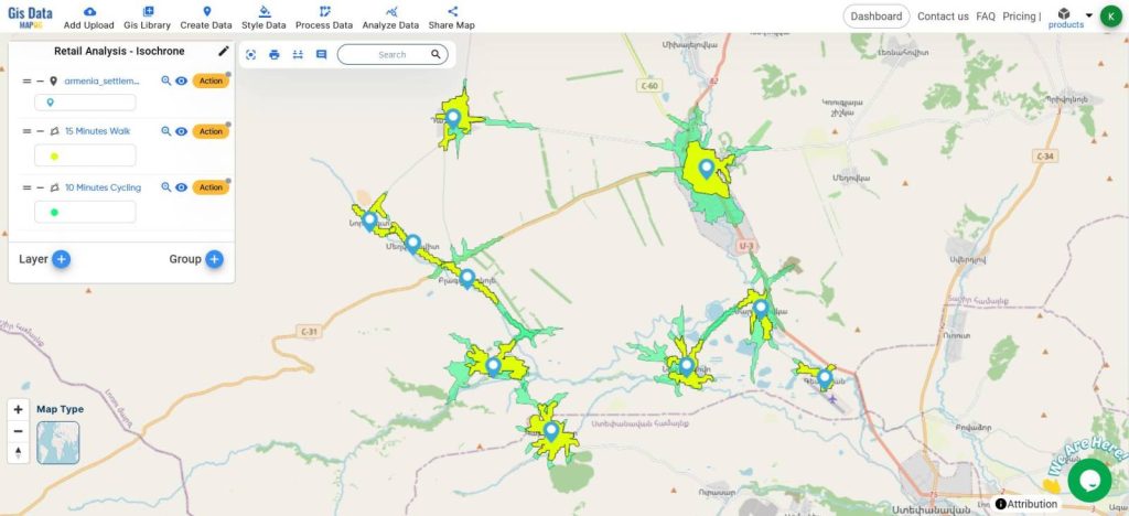 Retail Shop Analysis - Isochrones