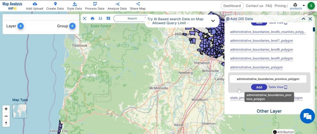 Spatial Join with intersect clause - merge different datasets: add Layers