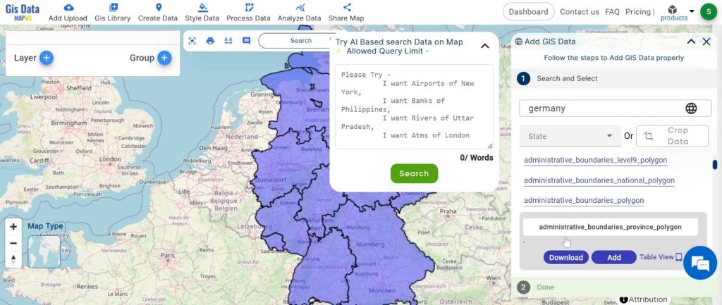 How to create a New GIS Datasets from another datasets: add the layer