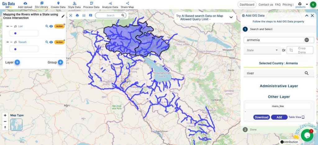 Mapping Rivers : Cross Intersection