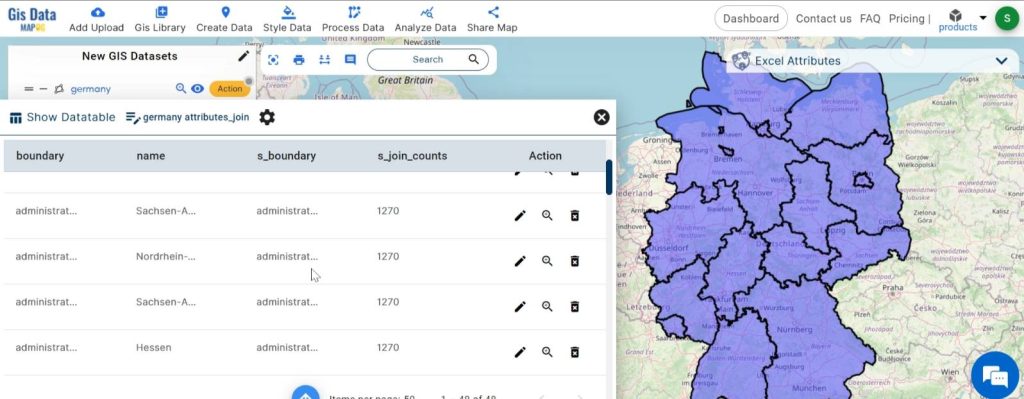 How to create a New GIS Datasets from another datasets: final result