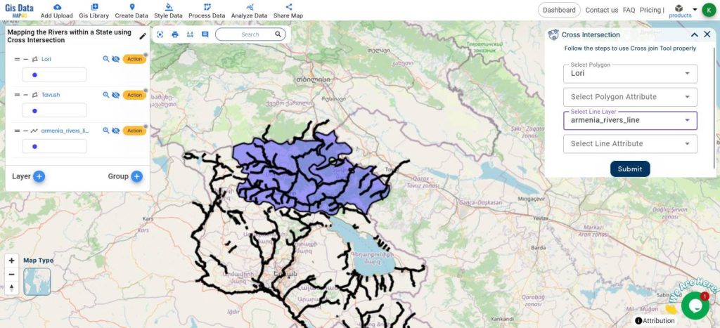 Mapping Rivers : Cross Intersection