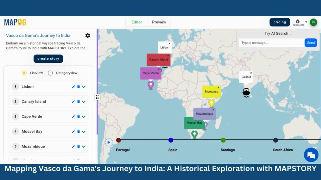 Mapping Vasco da Gama's Journey to India: A Historical Exploration with MAPSTORY