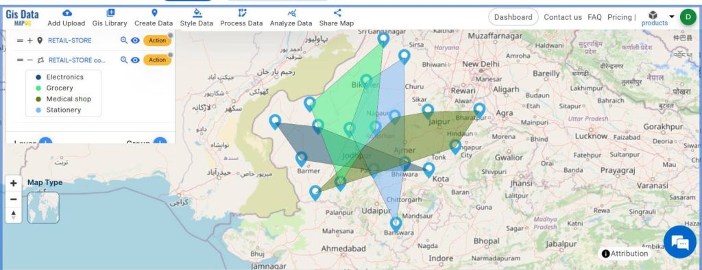 Spatial Retail Store Analysis with Convex Hull