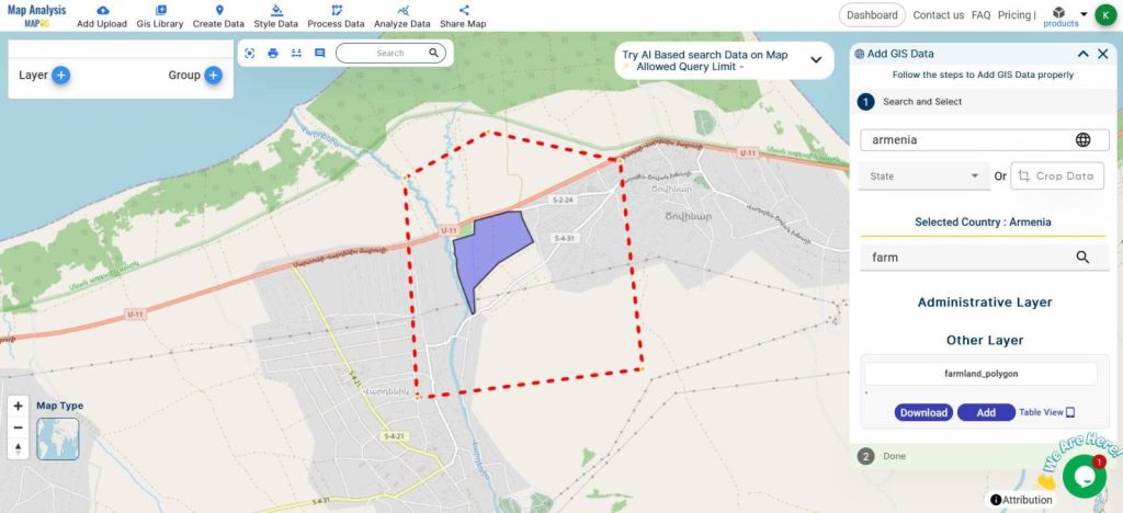 Perimeter Calculation using Measurement Tool - MAPOG