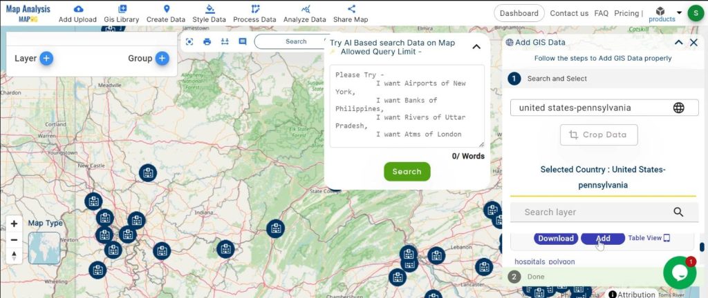 Mapping Hospital-Pharmacy Proximity: A GIS Analysis: add the layer