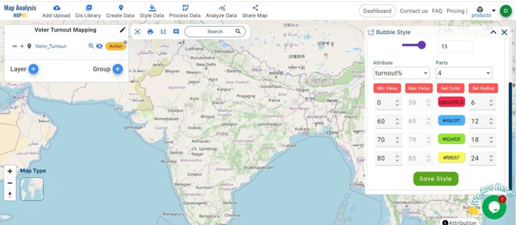 Uncover Voter Turnout Patterns With Bubble Style