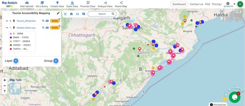 Enhancing Tourist Accessibilities with Near-by-Neighbour Analysis