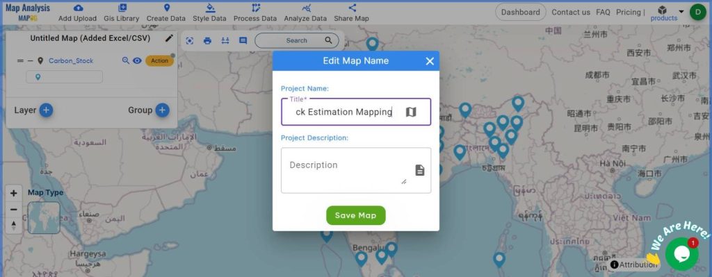 Carbon Stock Estimation Mapping