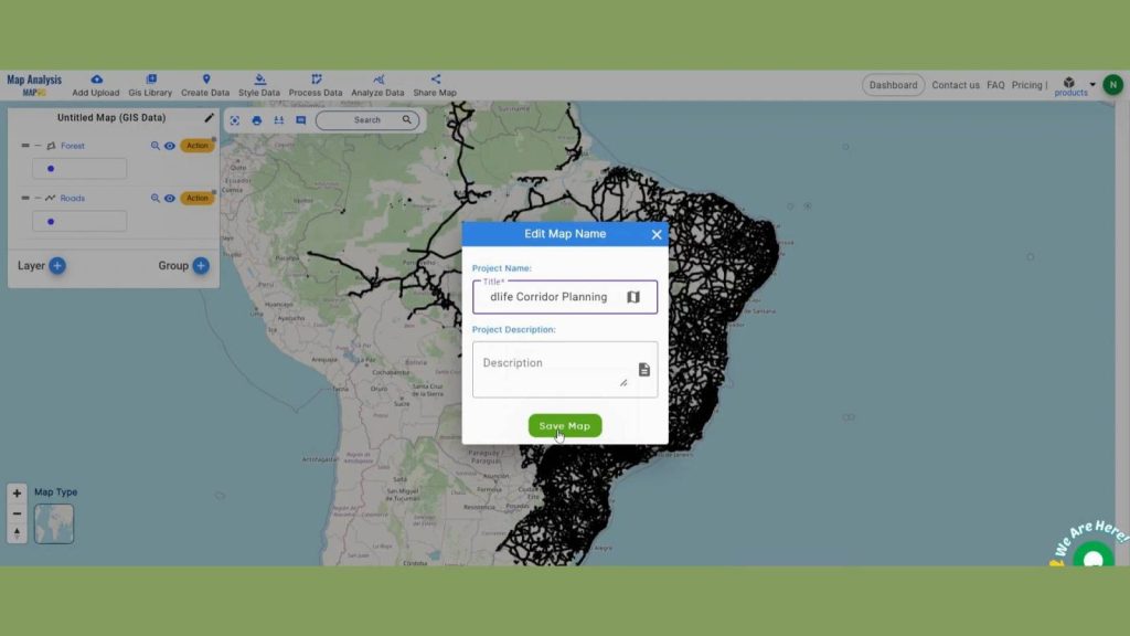 Wildlife Corridor Planning using Cross Intersection in MAPOG