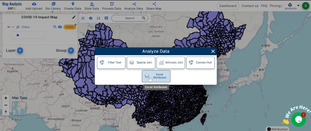 Mapping COVID-19 Impact:: excel attribute