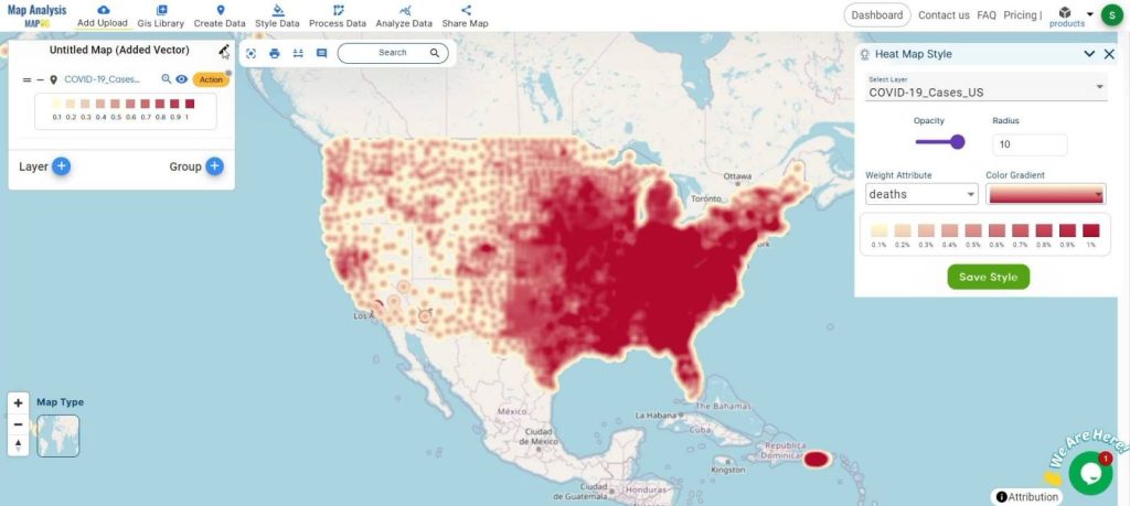 Heat Map Analysis of Disease Spread