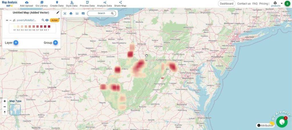 Interactive Poverty Rate Heat Maps