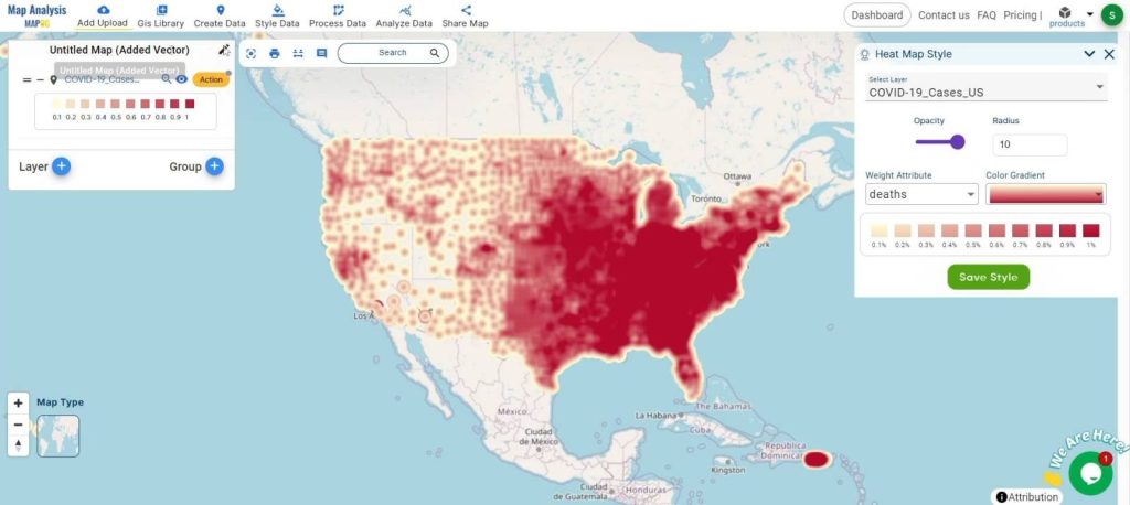 Heat Map Analysis of Disease Spread