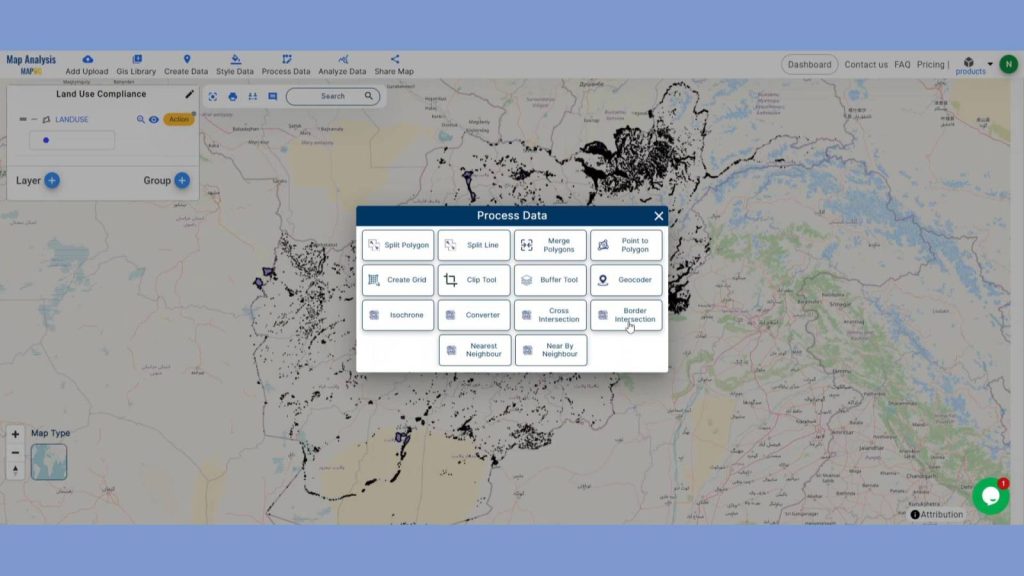 Land Use Compliance using Border Intersection